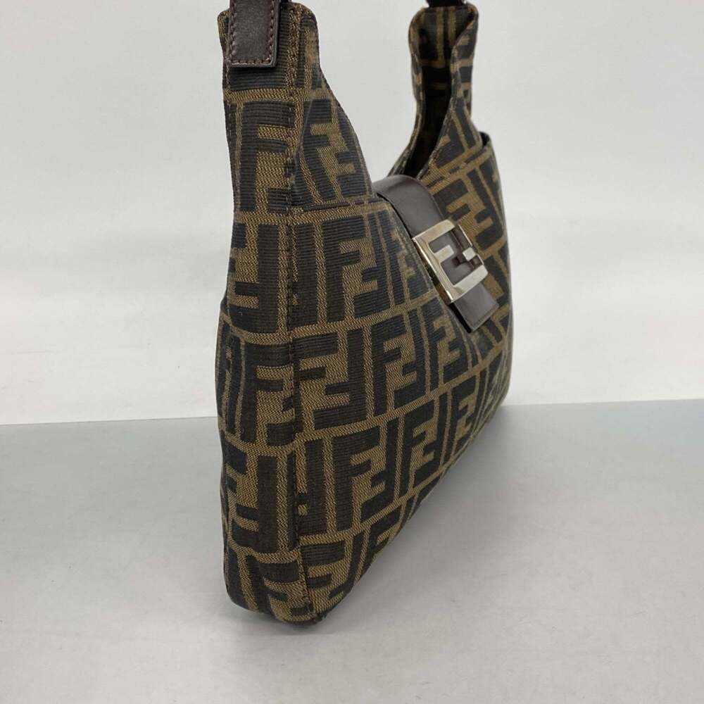 FENDI Brown Canvas Zucca Shoulder Bag - Picture 2 of 11